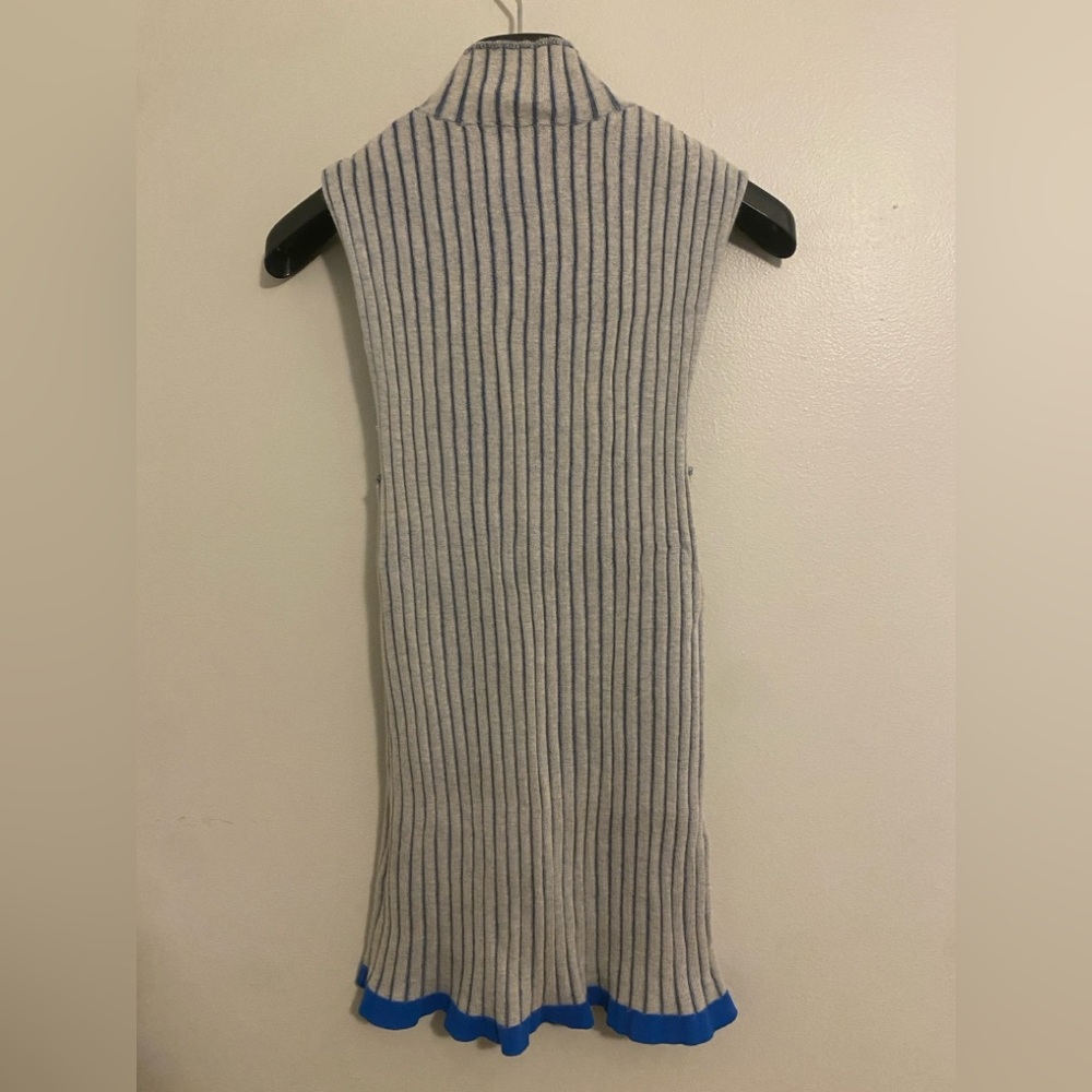 Burberry blue ribbed sleeveless turtleneck cashmere and silk sweater (size xxs) - Picture 6 of 11